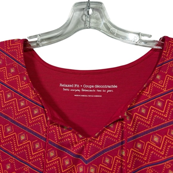 Penningtons, Plus Size Red Embroidered Top, Size X - Picture 4 of 7